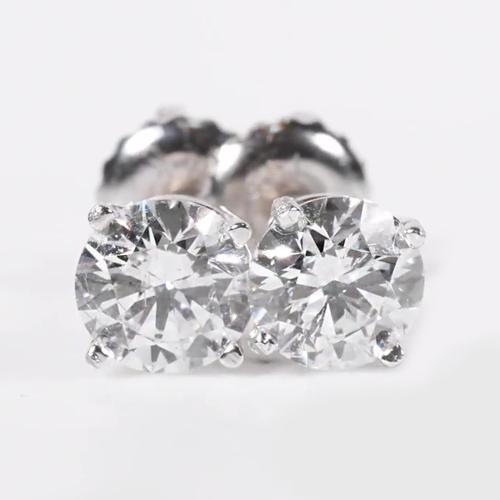 Brincos de diamante redondo - harrychadent.pt