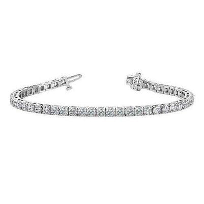 Conjunto de bracelete de diamante redondo de tênis com pino 10.08 quilates WG 14K - harrychadent.pt