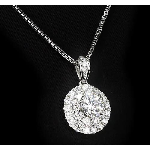 Conjunto Halo Redondo Pingente de Diamante de 1.75 Quilates Joias Femininas Novo - harrychadent.pt