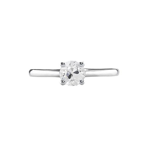 Anel redondo de diamante antigo com corte de 0.75 quilates. mesa pequena dourada 14K - harrychadent.pt