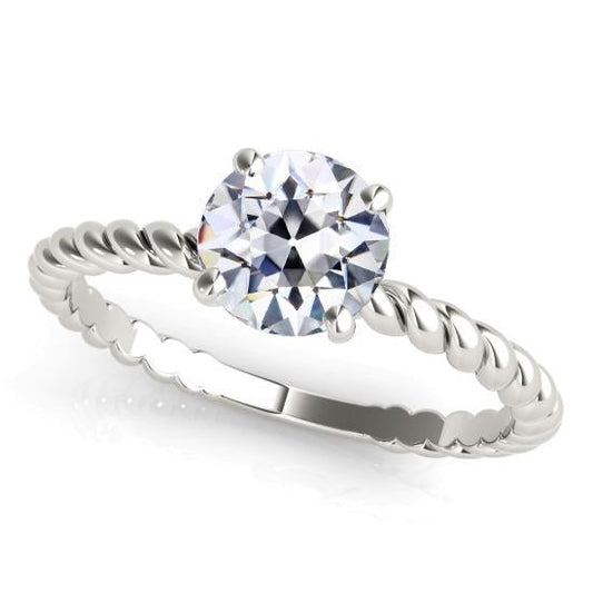 Corda de diamante redondo Old Cut Diamond Solitaire estilo ouro 2 quilates - harrychadent.pt