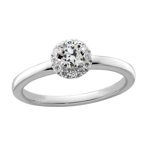 Anel Halo de diamante europeu redondo antigo joias femininas de 2.25 quilates - harrychadent.pt