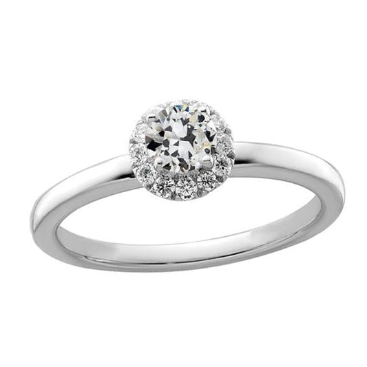 Anel Halo de diamante europeu redondo antigo joias femininas de 2.25 quilates - harrychadent.pt