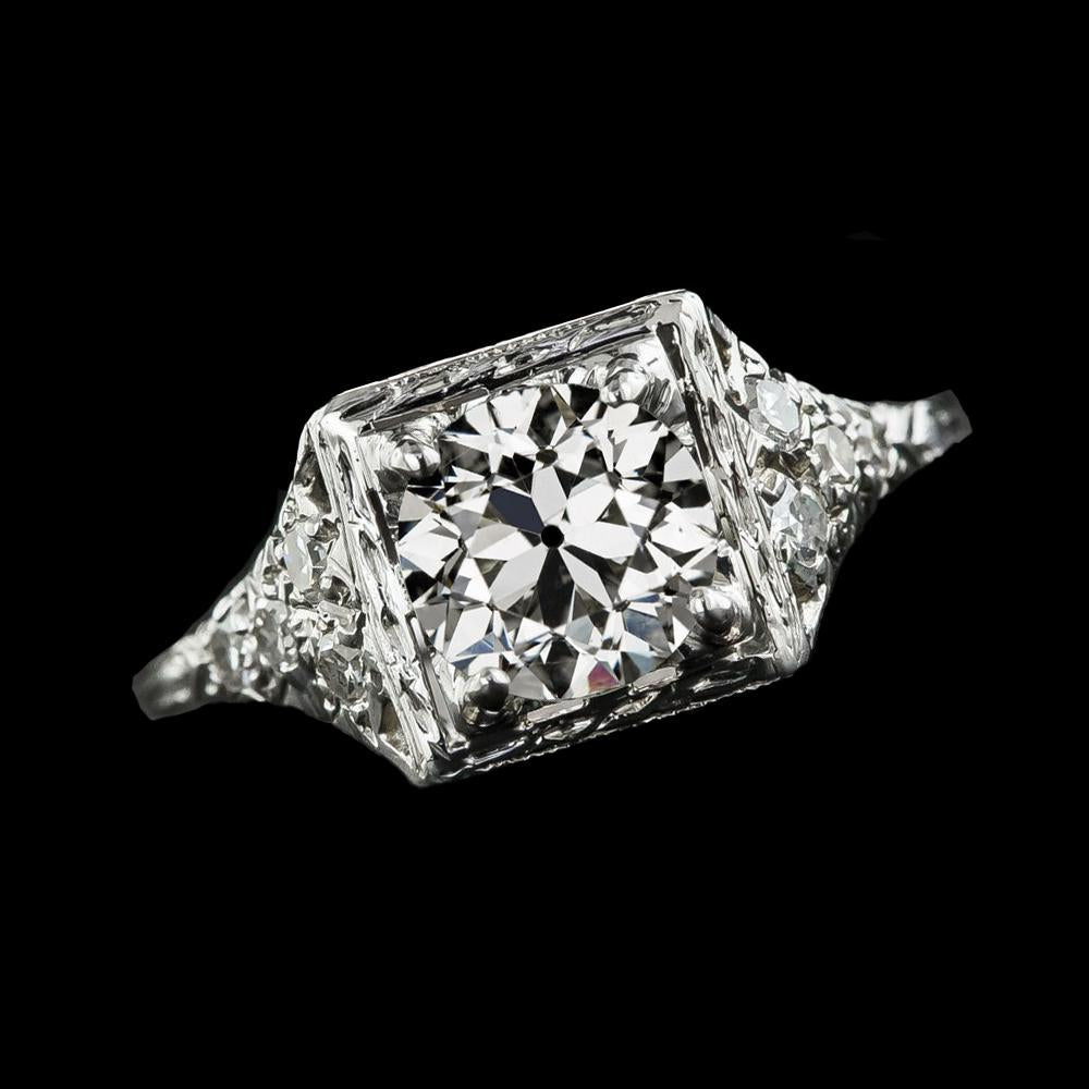 Anel Solitaire Redondo Old Mine Cut Diamond 2 Quilates Femininos - harrychadent.pt