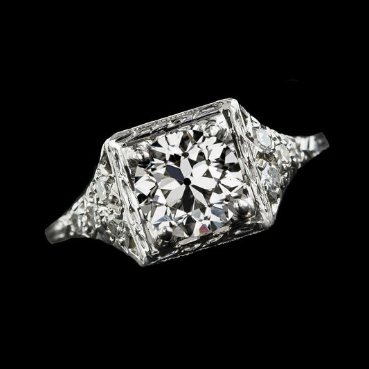 Anel Solitaire Redondo Old Mine Cut Diamond 2 Quilates Femininos - harrychadent.pt