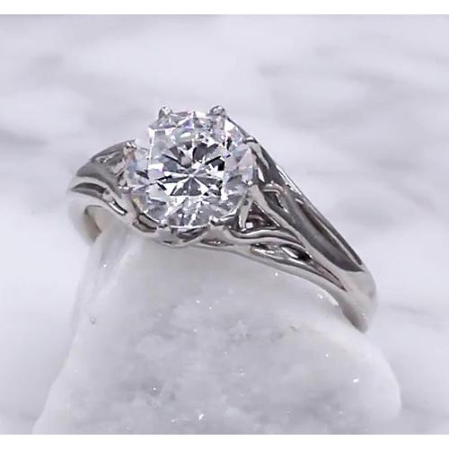 Solitaire Diamond Ring 2 quilates configuração de treliça - harrychadent.pt