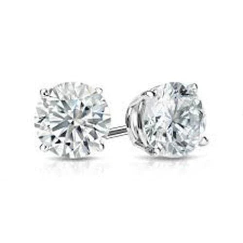 Brincos Solitários de Diamante 1,80 Quilates Ouro Branco 14K