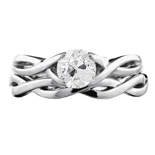 Anel de noivado Solitaire Old Miner 1 Carat Infinity Style Haste - harrychadent.pt