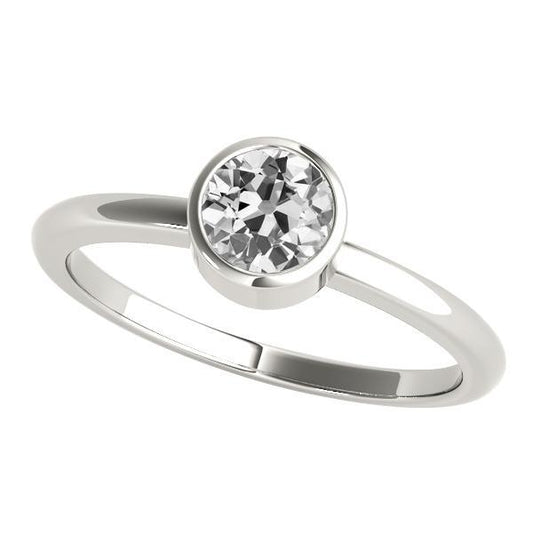 Aliança Solitaire Lady’s Wedding Old Miner Diamond Center Stone Configuração: Bezel Set 1.50 quilates - harrychadent.pt