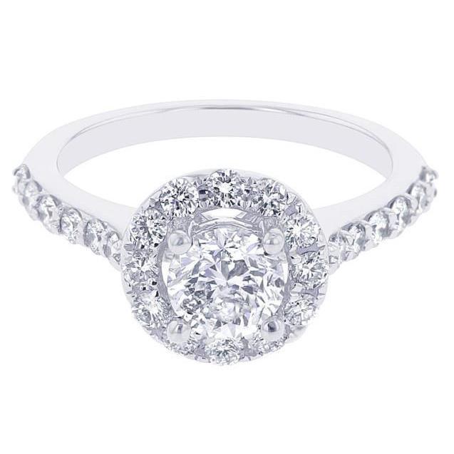 Solitaire With Accents 2.10 quilates Diamond Halo Ring - harrychadent.pt