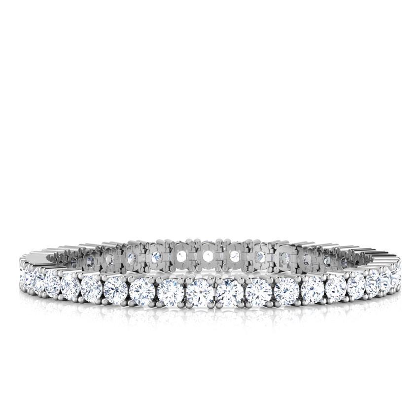 Pulseira de tênis de diamante redonda espumante em ouro branco 14K joias 9.75 ct - harrychadent.pt