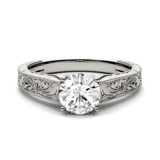 Sparkling Solitaire 2.75 Ct Diamond Estilo Antigo Anel de Aniversário - harrychadent.pt