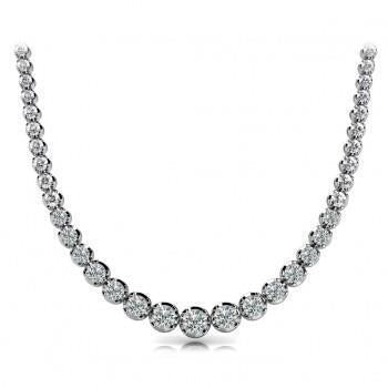 WG 14K Collana con diamanti taglio brillante rotondo brillante 22.00 carati - harrychadent.pt