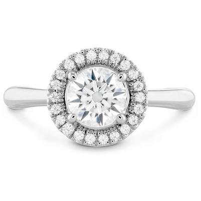 Anel de halo de diamante redondo em ouro branco de 14K 3.60 quilates - harrychadent.pt