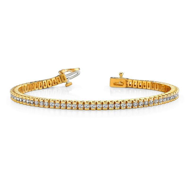 Bracelete de tênis básico em ouro branco 14K Diamonds 3.50 quilates - harrychadent.pt