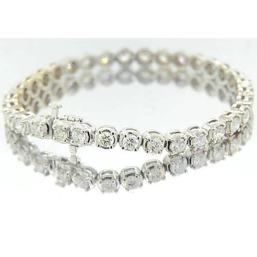 Pulseira feminina de diamante 8.5 quilates e joias de ouro branco 14K nova - harrychadent.pt