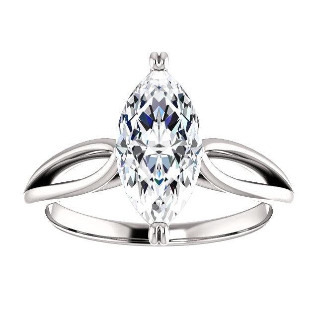 Anel de noivado feminino diamante solitário 2.50 quilates de haste dividida - harrychadent.pt