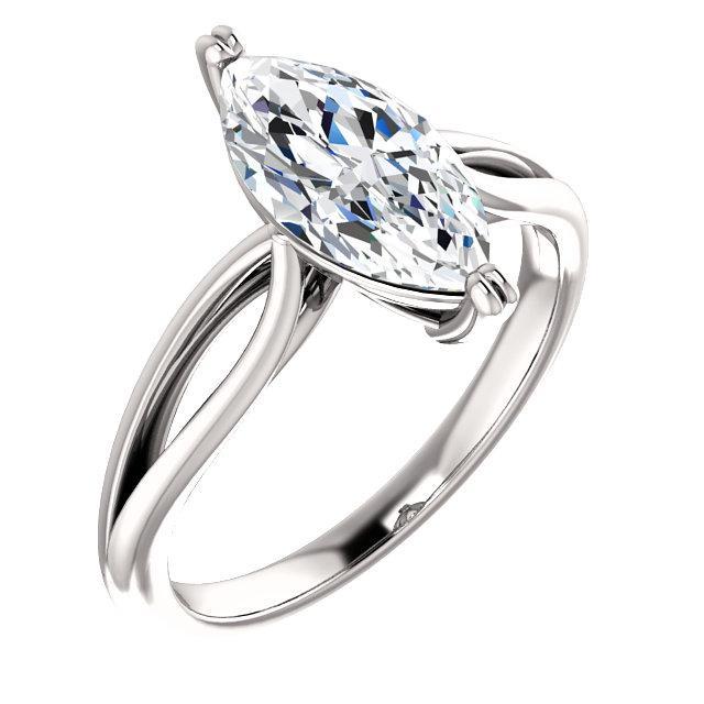 Anel de noivado feminino diamante solitário 2.50 quilates de haste dividida - harrychadent.pt