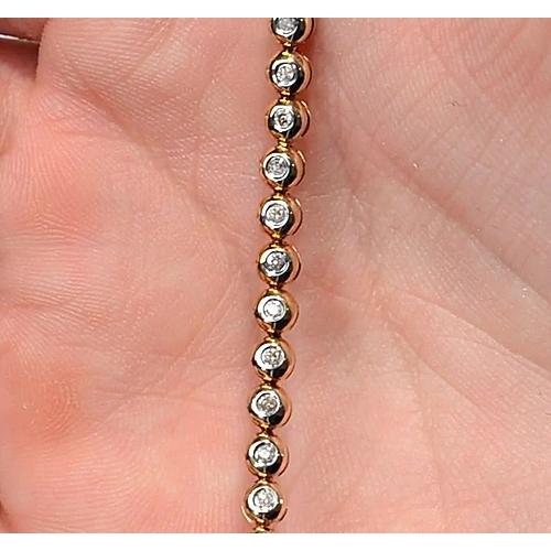 Pulseira feminina de tênis de diamante com 4 quilates de joias redondas nova - harrychadent.pt