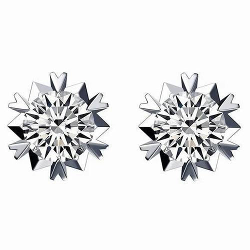 Brincos prisioneiros femininos de 3.50 ct redondos diamantes lapidação brilhante ouro branco - harrychadent.pt