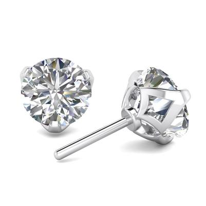 Brincos de pregos femininos 4.40 quilates ouro branco 14K - harrychadent.pt