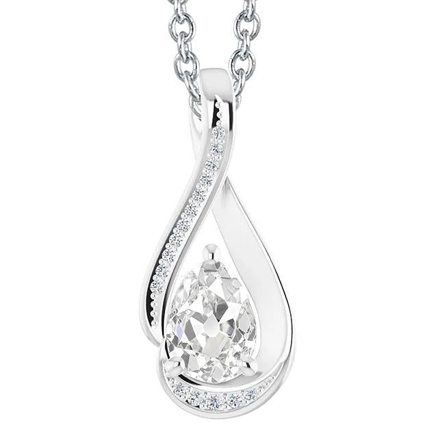Slide Diamond Feminino Pingente 3.50 Quilates Pera Old Miner Twisted Style - harrychadent.pt