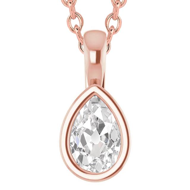 Mulheres’s Solitaire Diamond Pendant Slide Center Stone Setting: Bezel Set Pear Old Miner 5 Ct. - harrychadent.pt