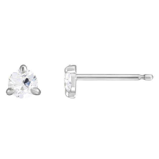Brincos de cravo femininos antigos diamantes de mineiro 2 quilates de ouro 14K - harrychadent.pt