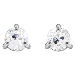 Brincos de cravo femininos antigos diamantes de mineiro 2 quilates de ouro 14K - harrychadent.pt