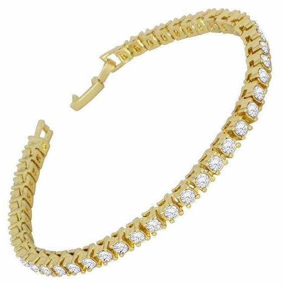 Pulseira Lady Diamond Tennis de 14K em Ouro Amarelo Joias finas de 8.10 quilates - harrychadent.pt