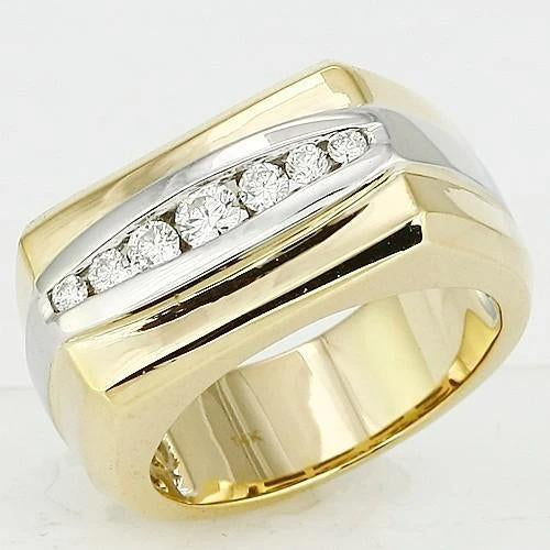 Joias masculinas de diamante 0,80 ct de dois tons 14K novas - harrychadent.pt
