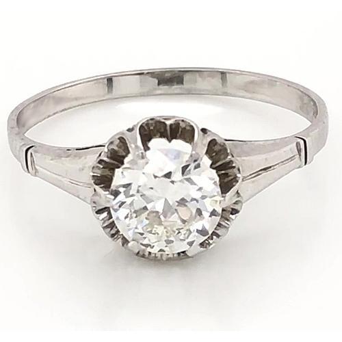 1 quilate solitário anel de diamante feminino joias de ouro branco 14k novo - harrychadent.pt