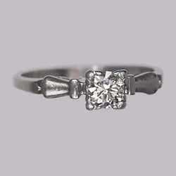 1 Carat Solitaire Ring Round Old Mine Cut Real Diamond Gold 14K Jewelry
