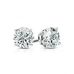 1 Quilate Solitaire Redondo Diamante Stud Earring Lady - harrychadent.pt