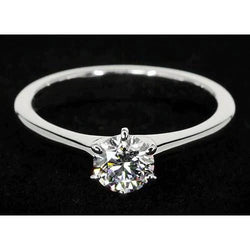 1 Carat Thin Band Diamond Engagement Ring