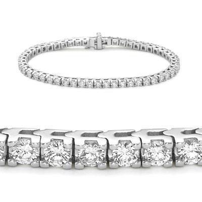 10 Pontas Pulseira Tênis de Diamante