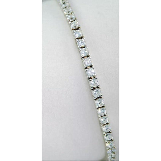 Pulseira de tênis de diamante de 10,08 quilates WG joias com corte redondo - harrychadent.pt