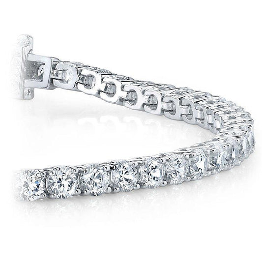 Pulseira de tênis de diamante de 10.08 ct em ouro branco 14K sólido - harrychadent.pt