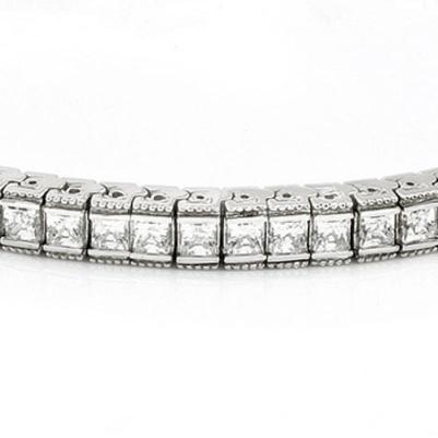 Pulseira de tênis de diamante de 10.5 quilates e ouro branco 14K joias - harrychadent.pt