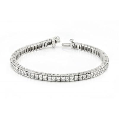 Pulseira de tênis de diamante de 10.5 quilates e ouro branco 14K joias - harrychadent.pt