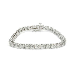 10.50 Carats Round Diamond Bracelet White Gold Jewelry Sparkling