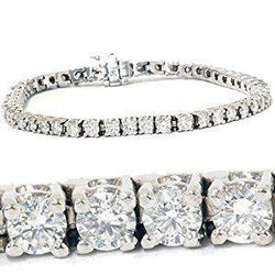 10.80 Carats Tennis Bracelet Round Brilliant Diamonds