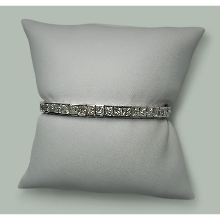 11.50 quilates pulseira de tênis Princess Diamonds em ouro branco sólido - harrychadent.pt