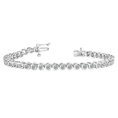 11.30 ct redondo brilhante de diamantes lapidação pulseira feminina de tênis em ouro branco - harrychadent.pt