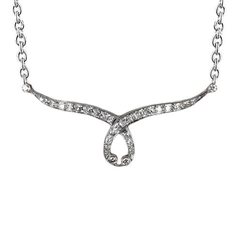 Pingente de colar feminino de diamantes com lapidação brilhante de ouro branco 14K de 1.75 ct novo - harrychadent.pt