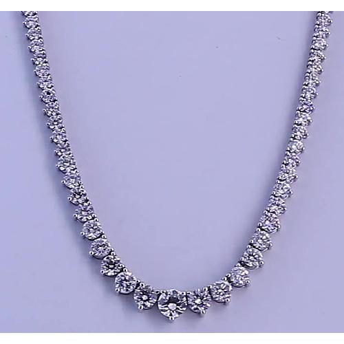 Colar feminino de diamante redondo de 14.65 quilates em ouro branco 14K - harrychadent.pt
