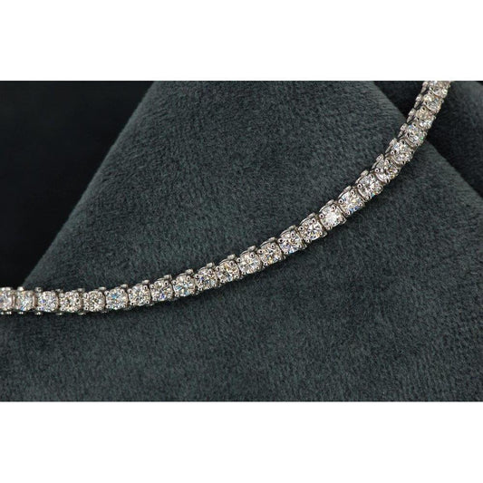 Pulseira de tênis de diamante de lapidação redonda 16.72 ct em ouro branco 14K - harrychadent.pt