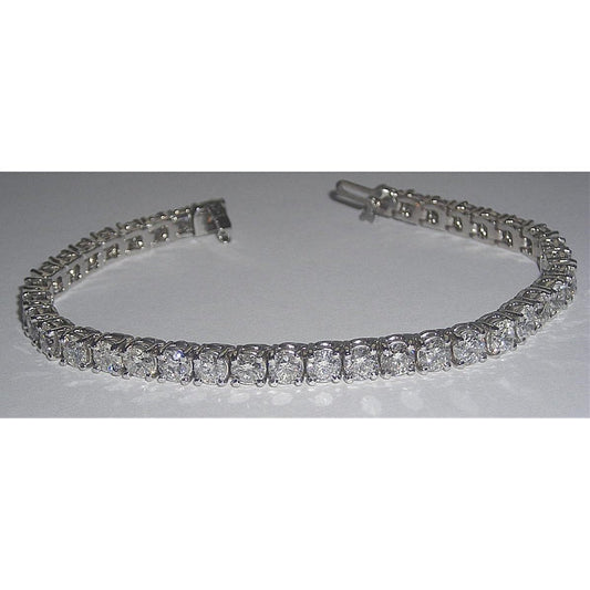 16.72 Ct. Pulseira de tênis de diamante joias de ouro branco 14K - harrychadent.pt