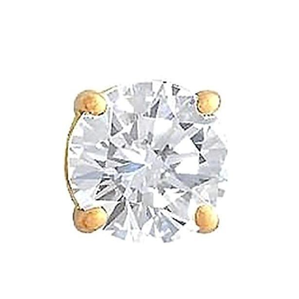 Brinco de diamante único masculino de 1,25 quilates e ouro amarelo - harrychadent.pt