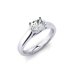 1.25 Ct Solitaire Oval Cut Diamond Wedding Ring White Gold